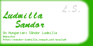 ludmilla sandor business card